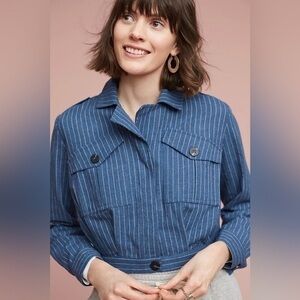 Women's Anthropologie Moon River Cam Striped Jacket jacket size small nwt